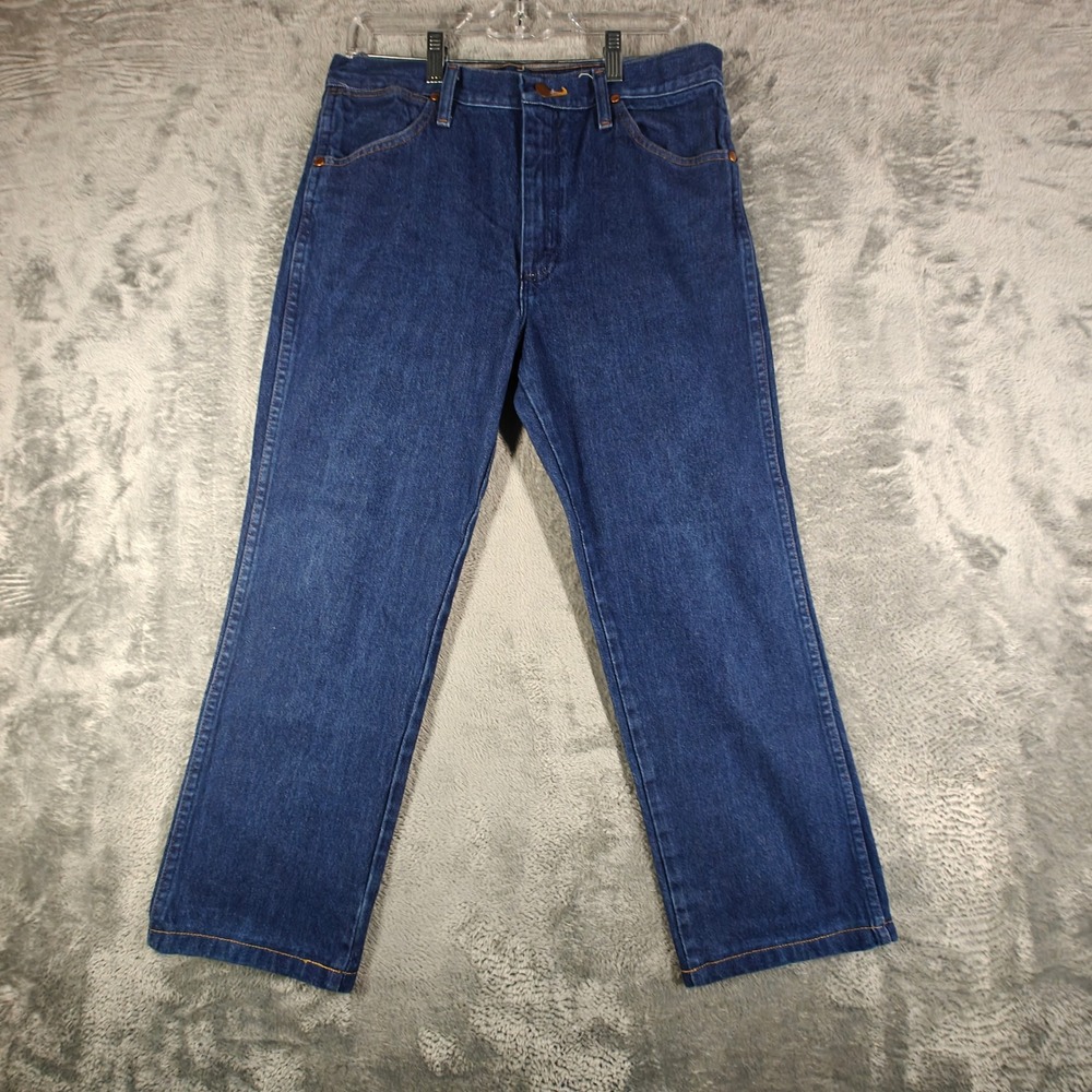 Wrangler Jean Mens Fits 31x26 Blue Cowboy Cut Slim Fit Straight Leg Denim 936PWD